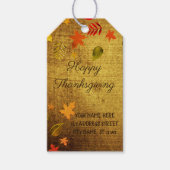 Happy Thanksgiving, persoonlijk Cadeaulabel (Voorkant)