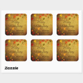 Happy Thanksgiving, persoonlijk Vierkante Sticker (Vel)