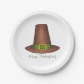 Happy Thanksgiving Pet Pilgrim Puritan Papieren Bordje (Voorkant)