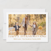 Happy Thanksgiving Photo Holiday Greeting Card Feestdagenkaart (Voorkant)