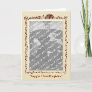 Happy Thanksgiving Photo Template Card Feestdagen Kaart