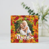Happy Thanksgiving Photo Wenskaart Kaart (Staand voorkant)