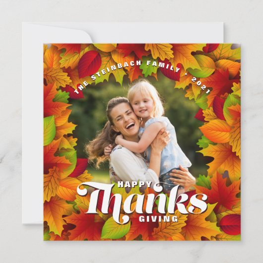 Happy Thanksgiving Photo Wenskaart Kaart (Voorkant)