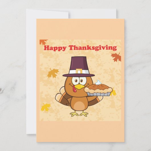 Happy Thanksgiving Pie Kaart (Voorkant)