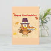 Happy Thanksgiving Pie Kaart (Staand voorkant)