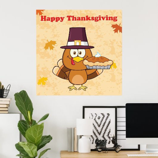 Happy Thanksgiving Pie Poster (Thuiskantoor)