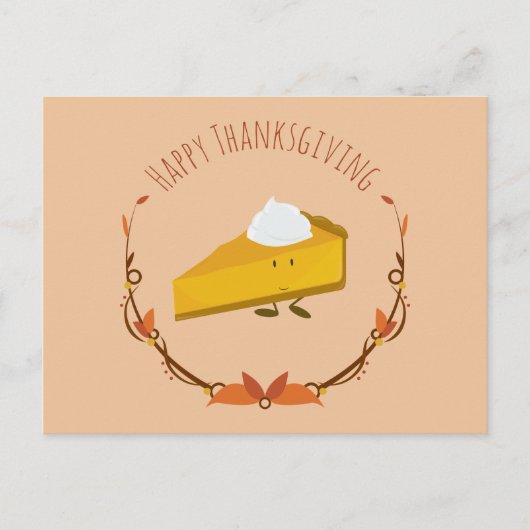 Happy Thanksgiving Pie Slice | Briefkaart (Voorkant)