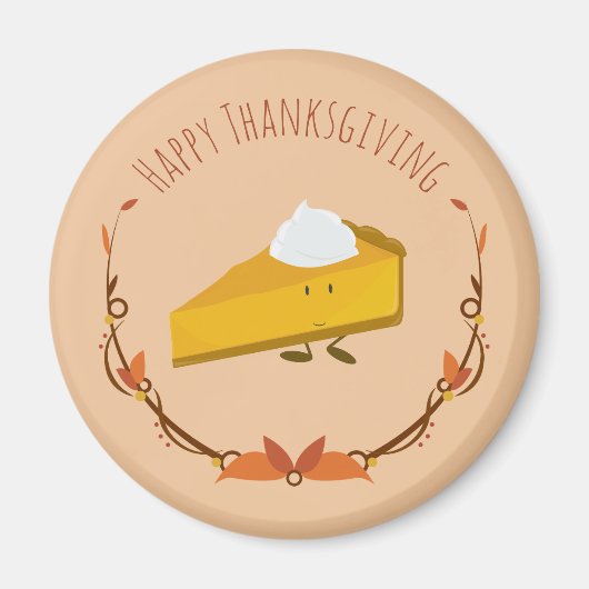 Happy Thanksgiving Pie Slice | Magneet (Voorkant)