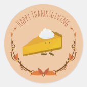Happy Thanksgiving Pie Slice | Sticker (Voorkant)