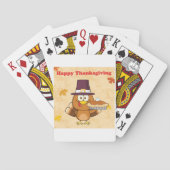 Happy Thanksgiving Pie-spelkaarten Pokerkaarten (Achterkant)