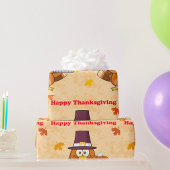 Happy Thanksgiving Pie Wrapping Paper Cadeaupapier