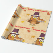 Happy Thanksgiving Pie Wrapping Paper Cadeaupapier (Uitgerold)