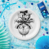 Happy Thanksgiving Pig. en Turkije Papieren Bordje (Feest)