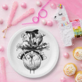 Happy Thanksgiving Pig. en Turkije Papieren Bordje (Feest)