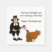 Happy Thanksgiving Pilgrim in Turkije Servet (Voorkant)