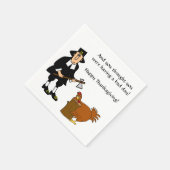 Happy Thanksgiving Pilgrim in Turkije Servet (Hoek)