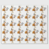 Happy Thanksgiving Pilgrim Turkije Cadeaupapier (Vlak)
