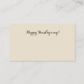 Happy Thanksgiving | Plaatsing van pompoentafels Plaatskaartje (Achterkant)