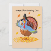 Happy Thanksgiving-platte kaart (Voorkant)