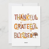 Happy Thanksgiving-platte kaart (Achterkant)