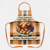 Happy Thanksgiving Play Herfst Kleuren Schort (Voorkant)