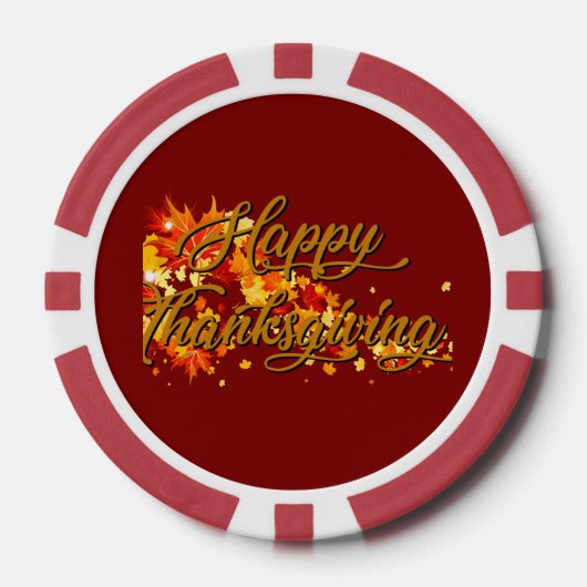 Happy Thanksgiving Poker Chips (Voorkant)