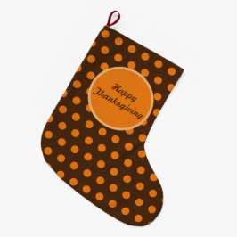 Happy Thanksgiving Polka Dot omkeerbaar stoppen Grote Kerstsok
