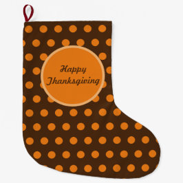 Happy Thanksgiving Polka Dot omkeerbaar stoppen Grote Kerstsok