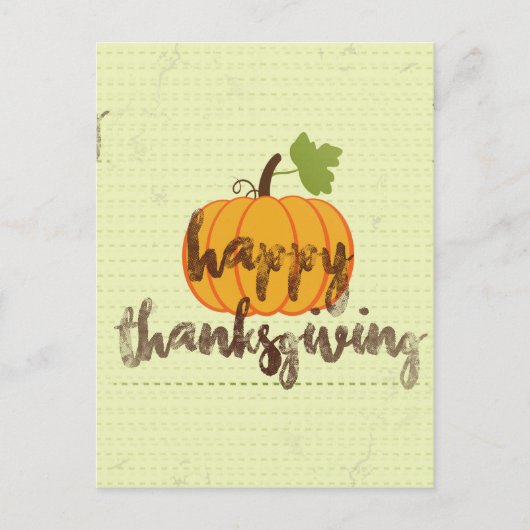 Happy Thanksgiving pomkin Feestdagenkaart (Voorkant)