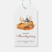Happy Thanksgiving  pompoen Cadeaulabel (Voorkant)