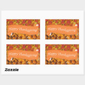 Happy Thanksgiving-pompoen en valleien Rechthoekige Sticker (Vel)