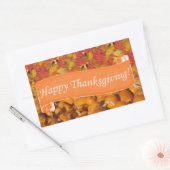 Happy Thanksgiving-pompoen en valleien Rechthoekige Sticker (Envelop)