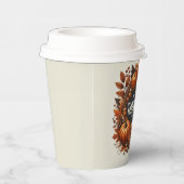 Happy Thanksgiving pompoen herfst bladeren krans Papieren Bekers (Rechts)