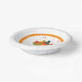 Happy Thanksgiving-pompoen met Petten en bladeren Papieren Kommen (Gebogen)