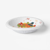 Happy Thanksgiving-pompoen met Petten en bladeren Papieren Kommen (Gebogen)