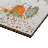 Happy Thanksgiving pompoen met Turkije Snijplank (Hoek)
