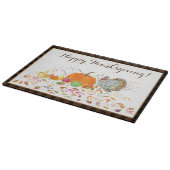 Happy Thanksgiving pompoen met Turkije Snijplank (Hoek)