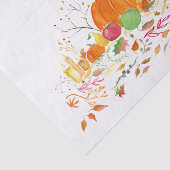 Happy Thanksgiving pompoen met Turkije Tissuepapier (Detail)