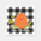 Happy Thanksgiving-pompoen op de linker luiers Servet (Voorkant)