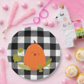 Happy Thanksgiving-pompoen op poten Papieren Bordje (Feest)