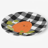 Happy Thanksgiving-pompoen op poten Papieren Bordje (Gekanteld)