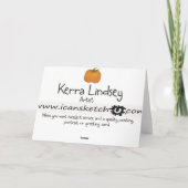 Happy Thanksgiving pompoen paar grillig Feestdagen Kaart (Achterkant)