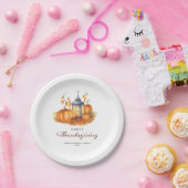 Happy Thanksgiving  pompoen Papieren Bordje (Feest)