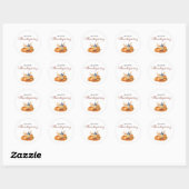 Happy Thanksgiving pompoen Ronde Sticker (Vel)
