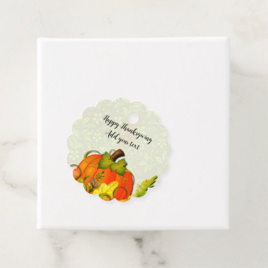 Happy Thanksgiving Pompoen Verlaat Herfst Festival Bedankjes Labels (In situ)