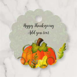Happy Thanksgiving Pompoen Verlaat Herfst Festival Bedankjes Labels