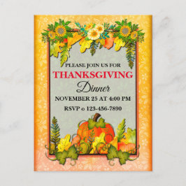 Happy Thanksgiving Pompoen Verlaat Herfst Festival Feestdagenkaart