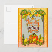 Happy Thanksgiving Pompoen Verlaat Herfst Festival Feestdagenkaart (Voorkant / Achterkant)