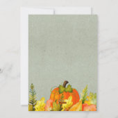 Happy Thanksgiving Pompoen Verlaat Herfst Festival Feestdagenkaart (Achterkant)