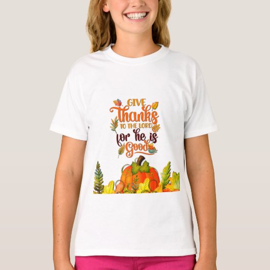 Happy Thanksgiving Pompoen Verlaat Herfst Festival T-shirt (Voorkant)